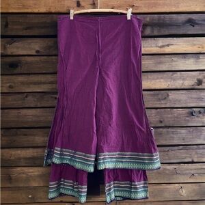🤑10/$100 Girl Mission India purple boho chic bohemian style palooza pants XS/S